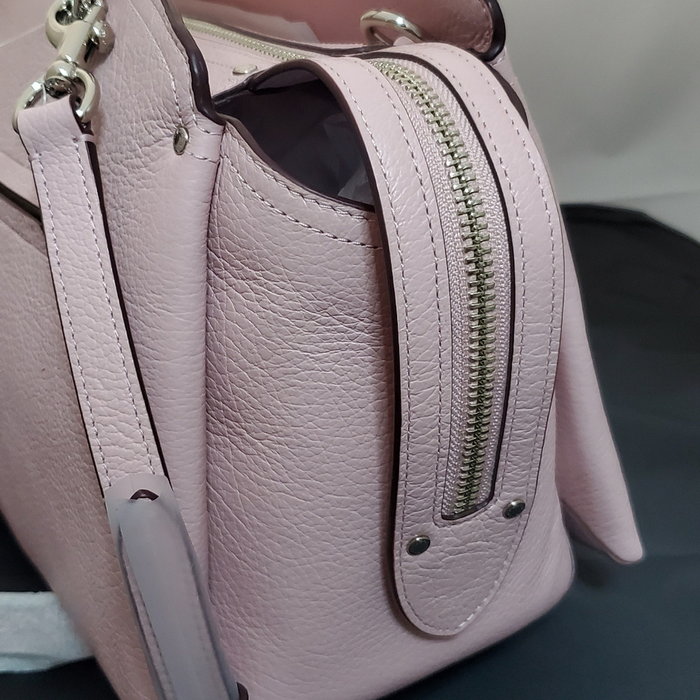 Coach Grain Leather Drew Satchel Pink Blossom - Picture 4 of 8